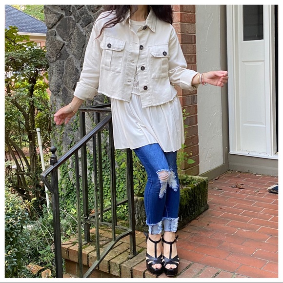 Frayed Hem jean jacket - Picture 5 of 5